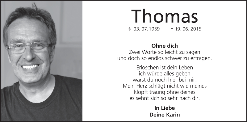 Traueranzeige von Thomas Brock von Regionale Rundschau/Syker Kurier