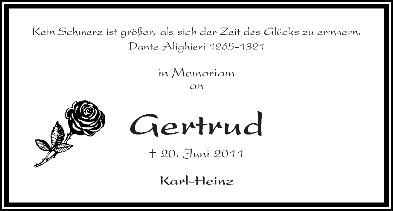 Traueranzeige von Gertrud Vogt von WESER-KURIER