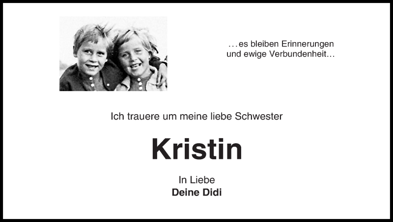 Traueranzeige von Kristin Skruodies von WESER-KURIER