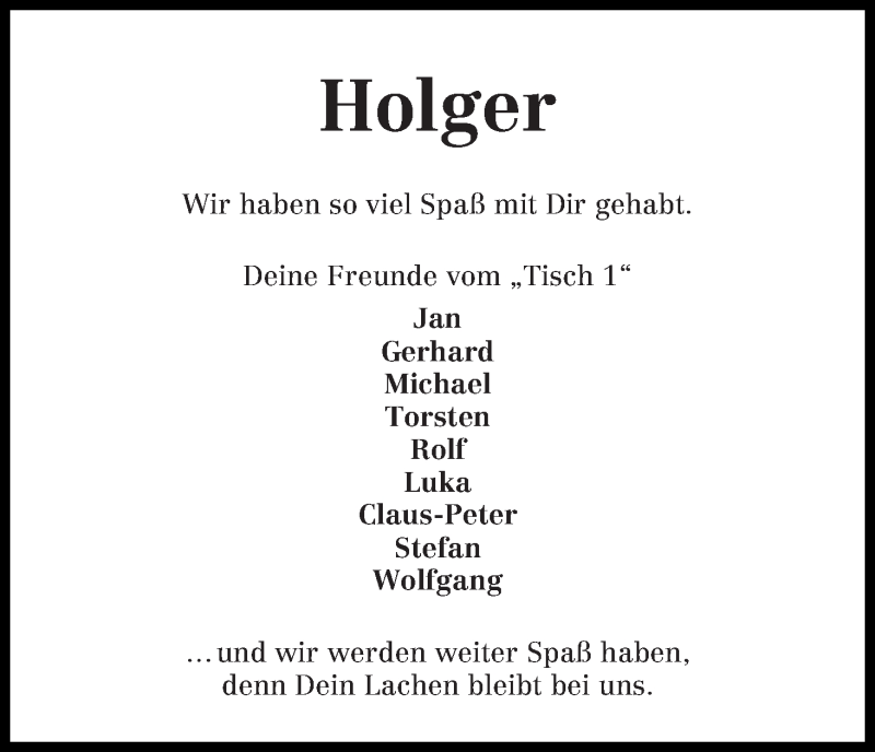 Traueranzeige von Holger Hilken von Wuemme Zeitung