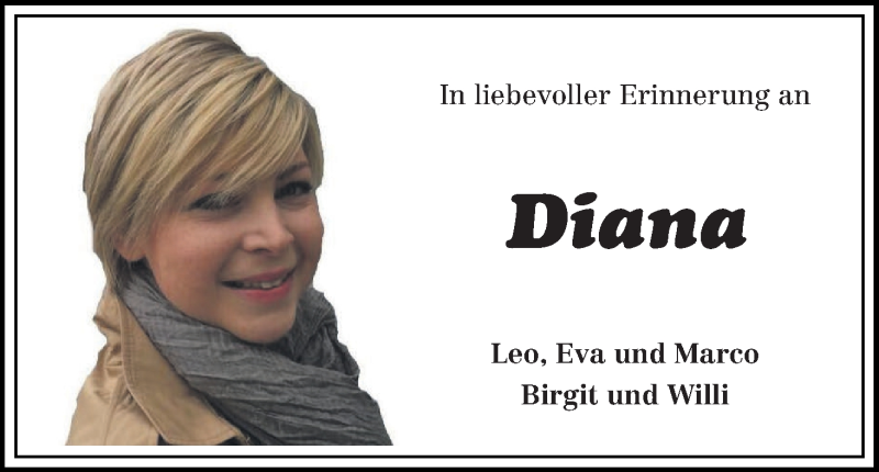 Traueranzeige von Diana Michelsen von WESER-KURIER