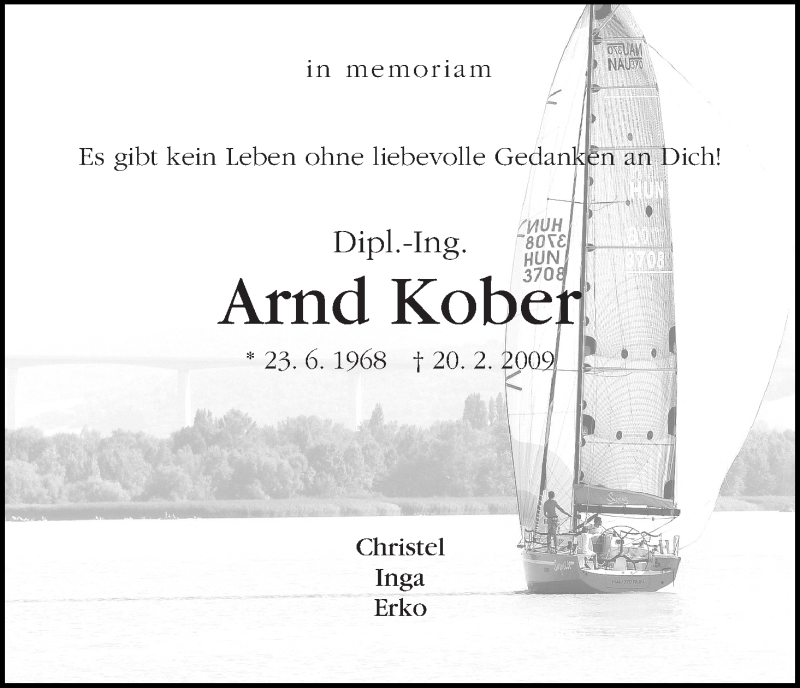 Traueranzeige von Arnd Kober von WESER-KURIER