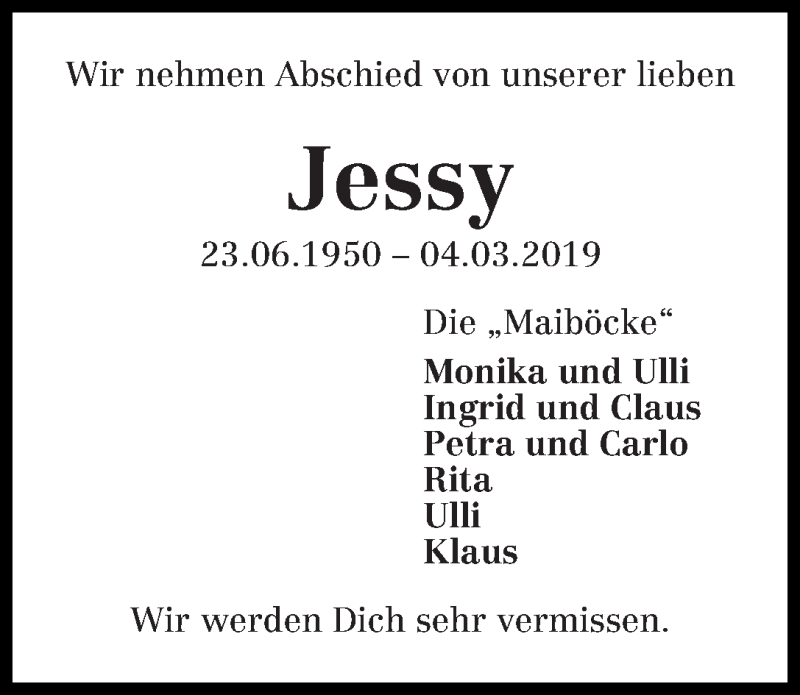 Traueranzeige von Jessy-Lynn Block von WESER-KURIER
