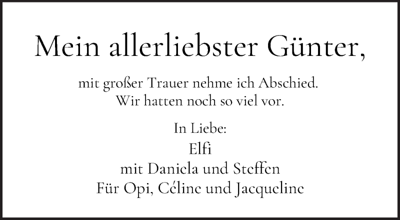 Traueranzeige von Günter Hosemann von WESER-KURIER