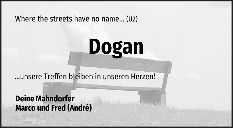 Traueranzeige von Dogan Dridi von WESER-KURIER