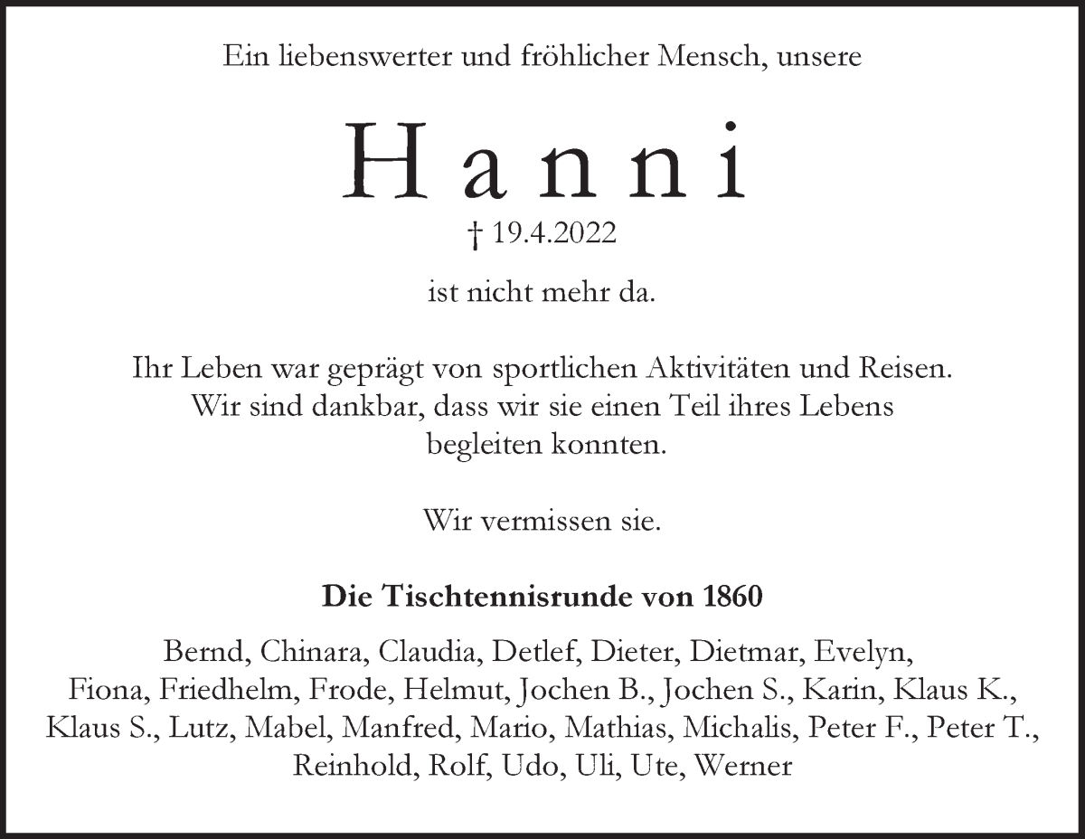Traueranzeige von Hannelore Schmieg von WESER-KURIER