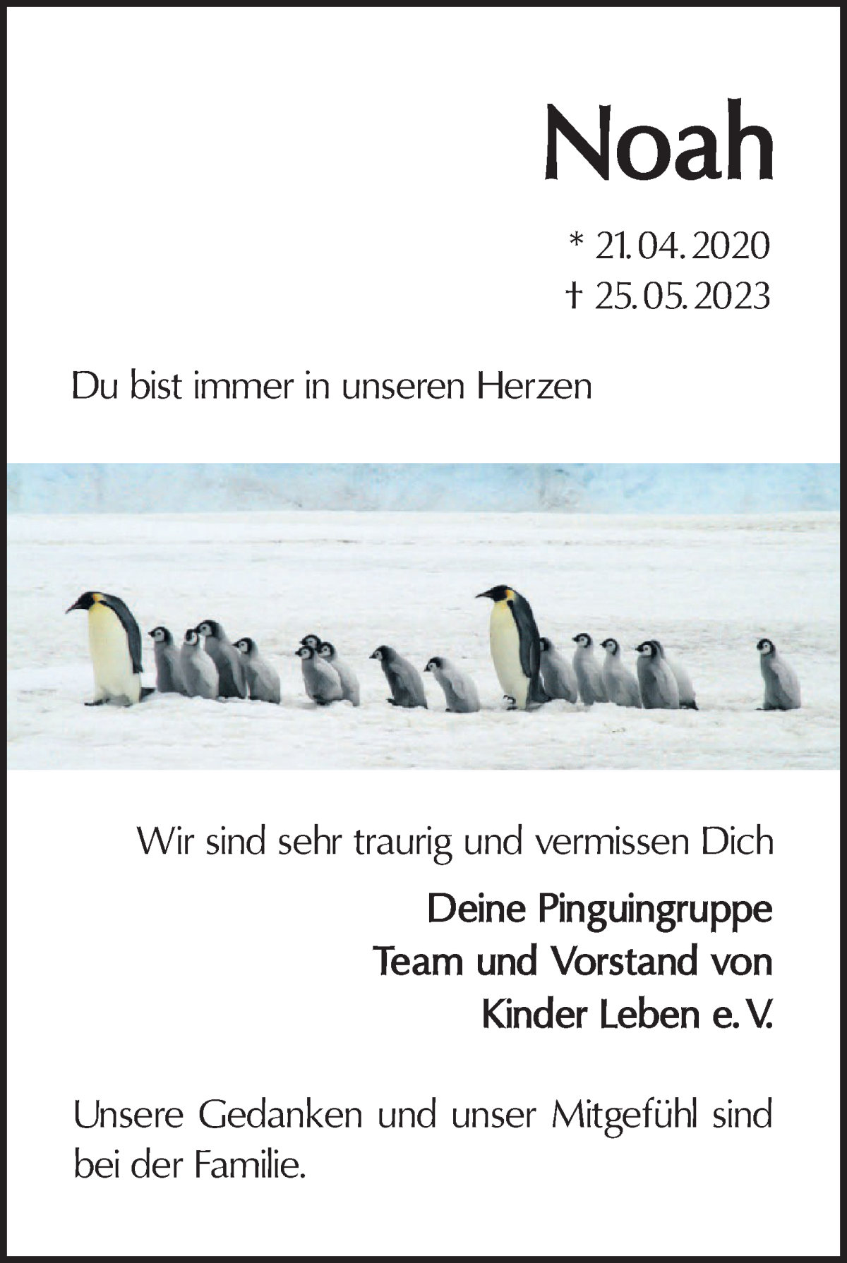 Traueranzeige von Noah Pone Kengne von WESER-KURIER