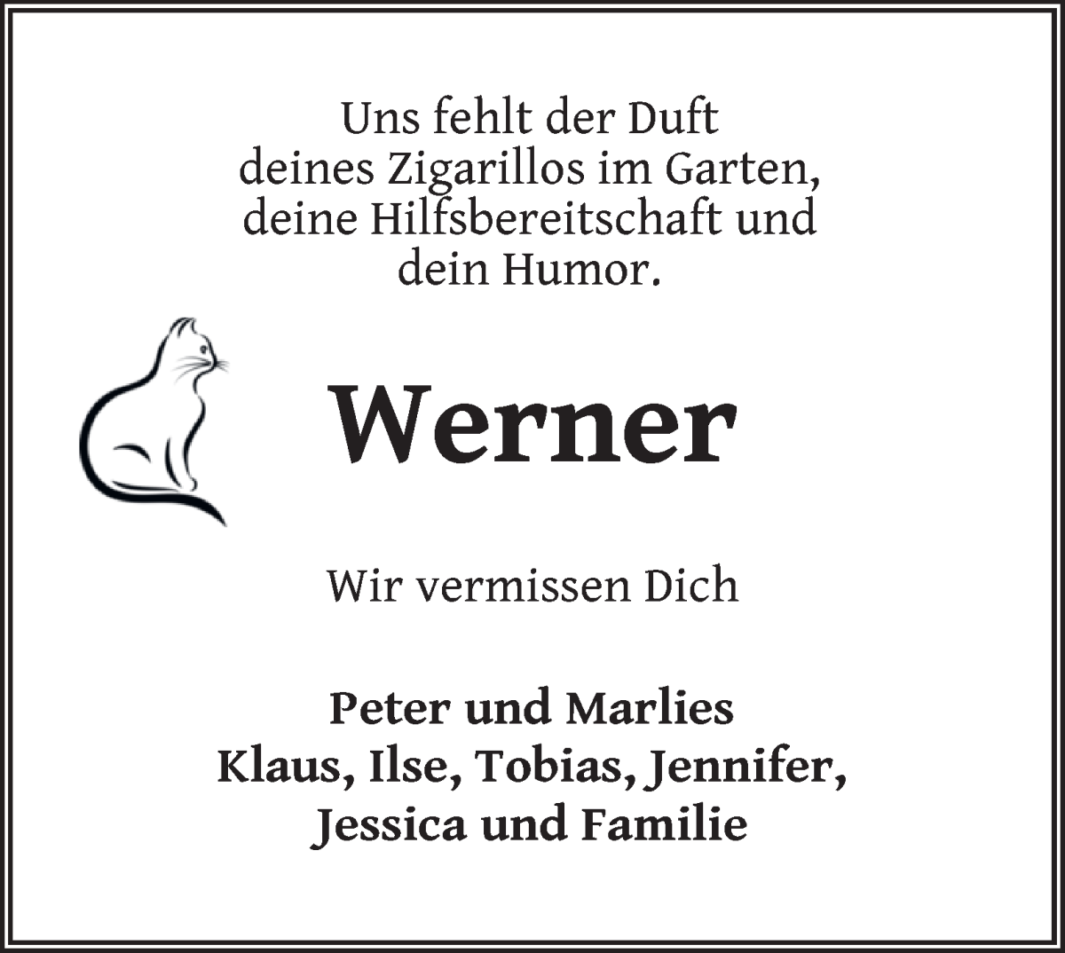 Traueranzeige von Werner Homrighausen von WESER-KURIER