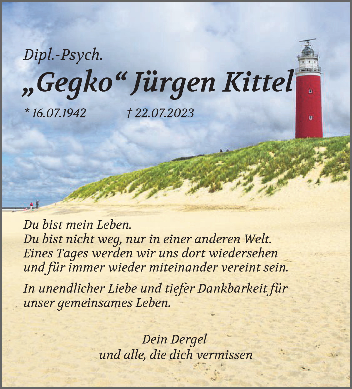 Traueranzeige von Jürgen Kittel von WESER-KURIER