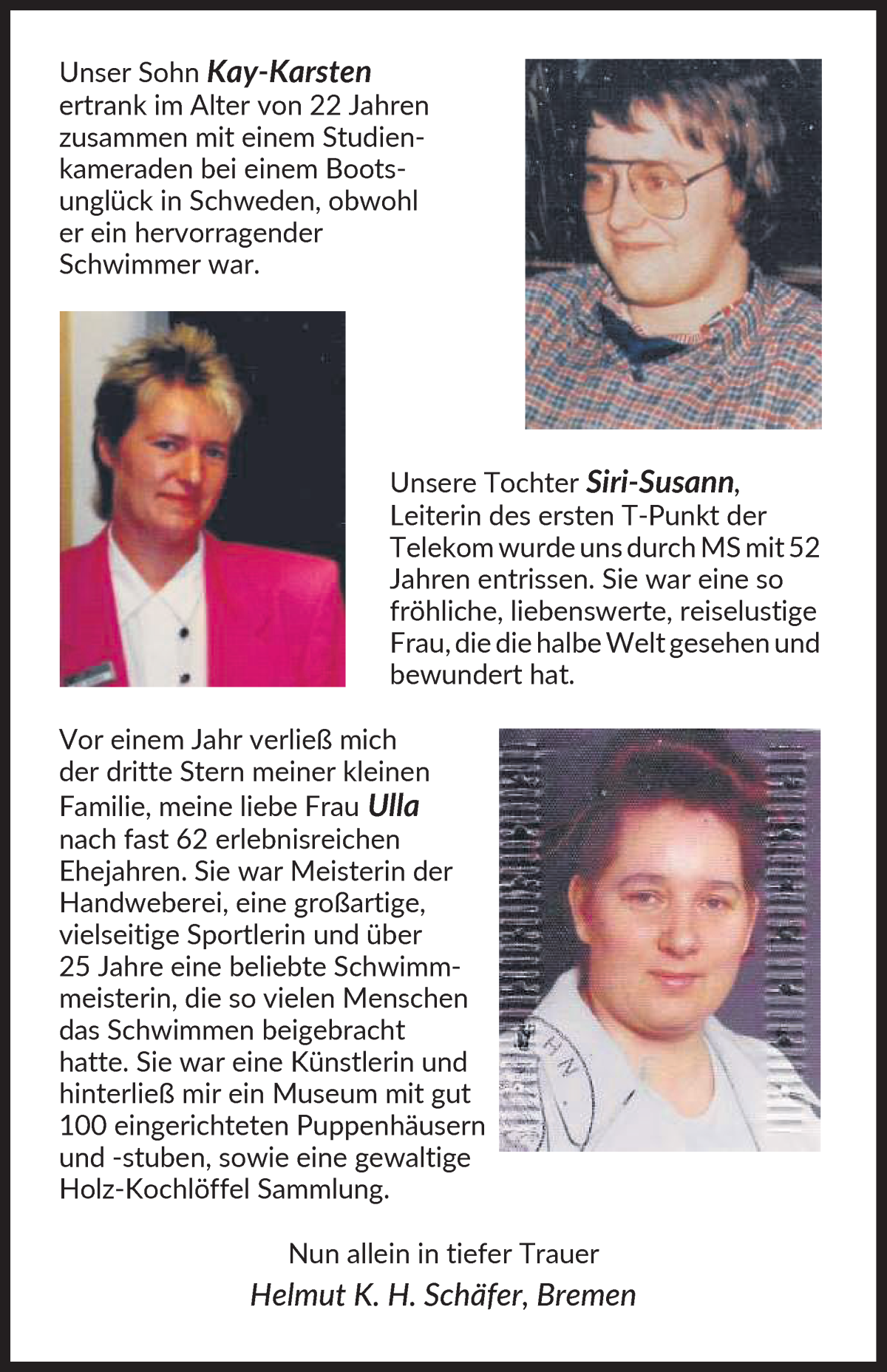 Traueranzeige von Im Gedenken  von WESER-KURIER