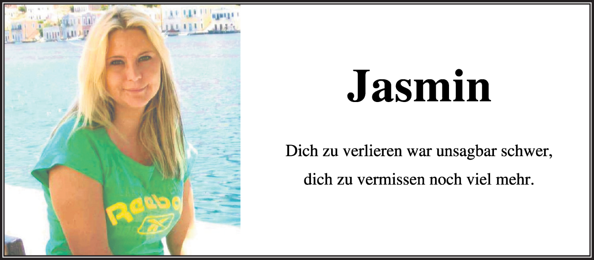 Traueranzeige von Jasmin  von Osterholzer Kreisblatt