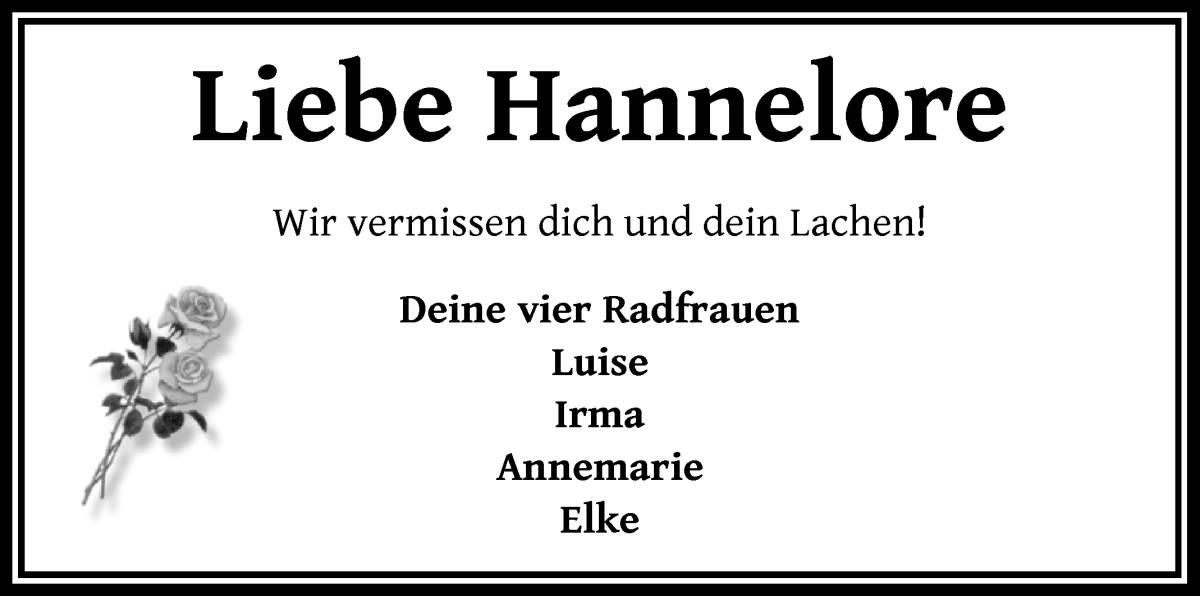 Traueranzeige von Hannelore Albrecht von Die Norddeutsche