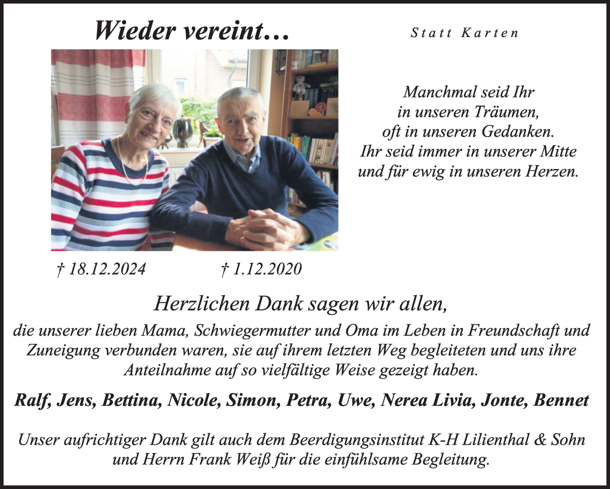 Traueranzeige von Christel Wellbrock von Osterholzer Kreisblatt