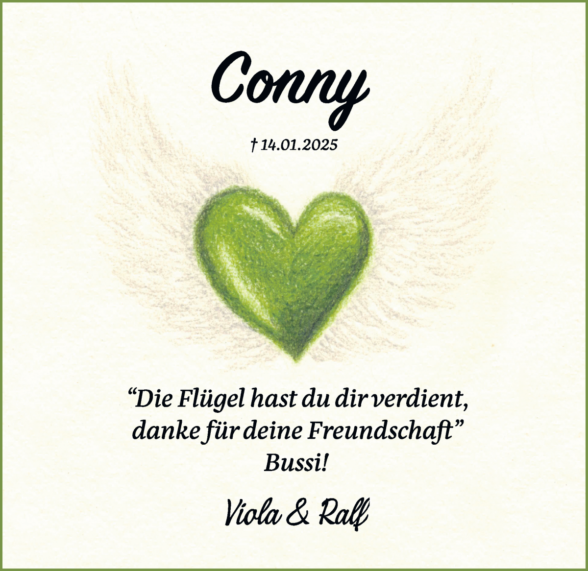 Traueranzeige von Conny  von Wuemme Zeitung