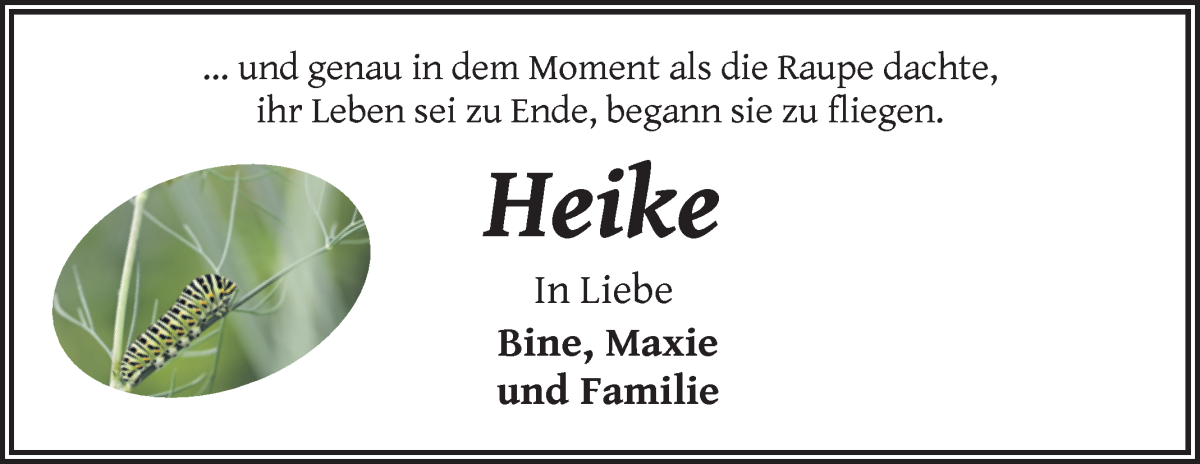 Traueranzeige von Heike Sieckendieck von WESER-KURIER