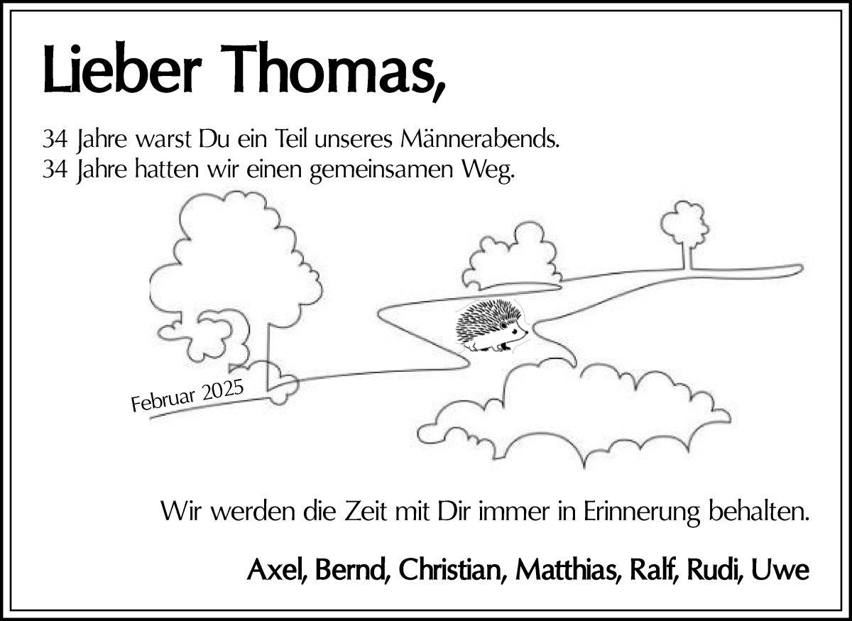 Traueranzeige von Thomas Kükelhahn von Osterholzer Kreisblatt