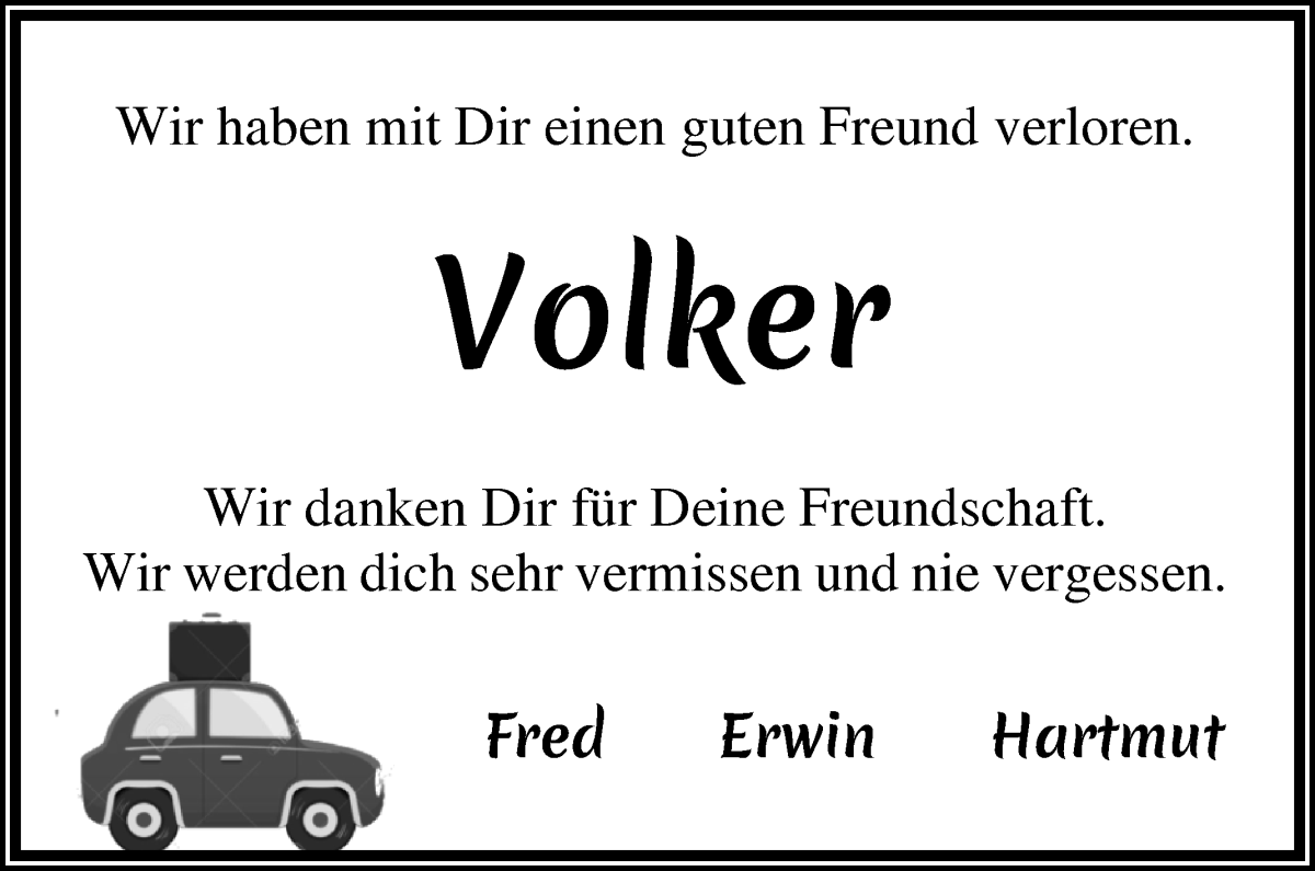 Traueranzeige von Volker Flathmann von Osterholzer Kreisblatt