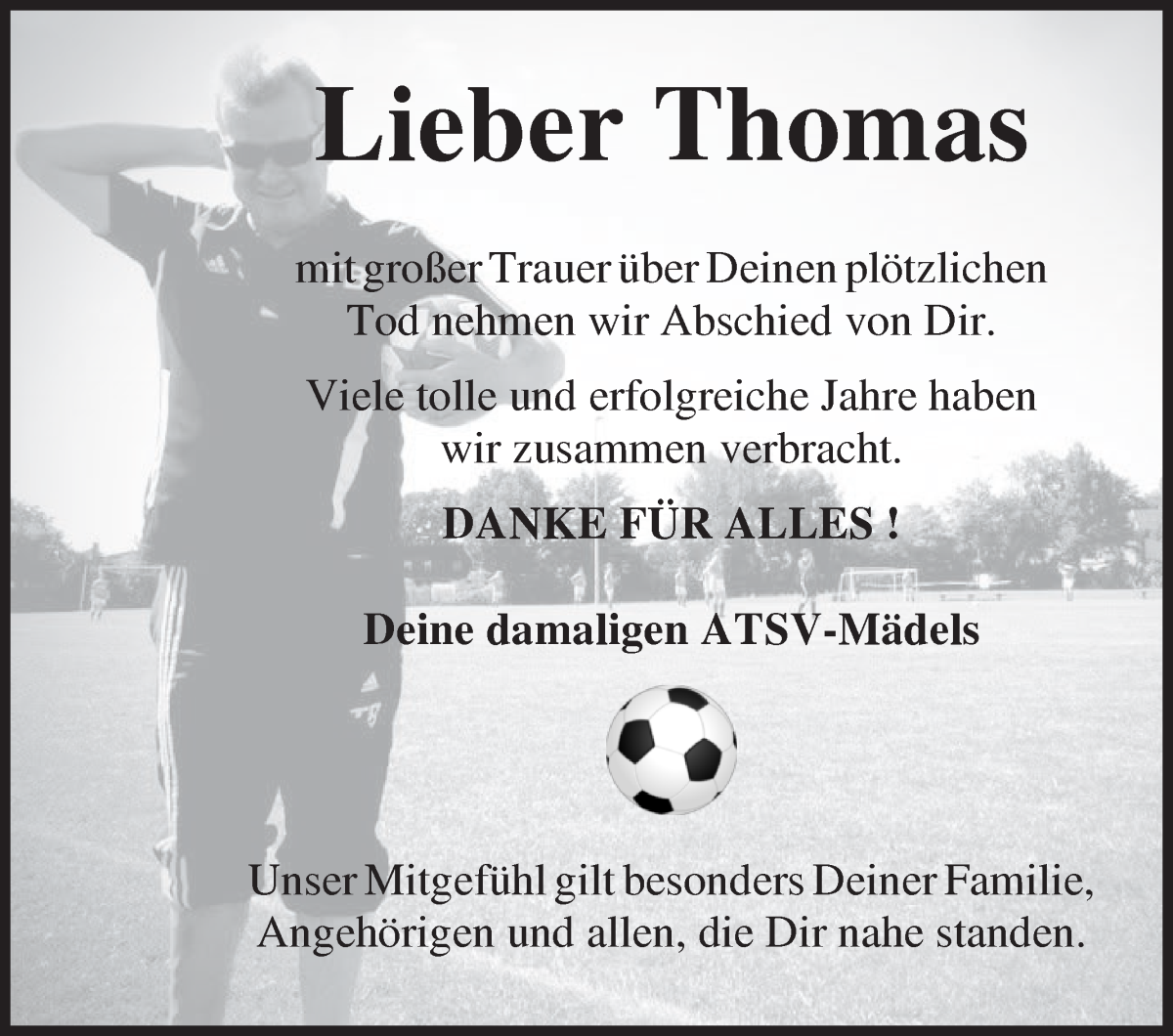 Traueranzeige von Thomas Brüns von Osterholzer Kreisblatt