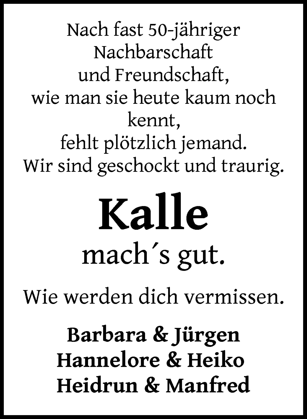 Traueranzeige von Karl-Heinz Jäger von WESER-KURIER