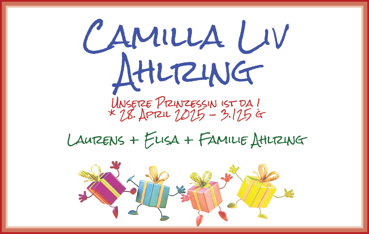 Traueranzeige von Camilla Liv Ahlring von WESER-KURIER