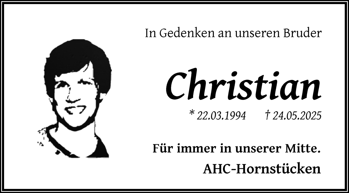 Traueranzeige von Christian Henkel von WESER-KURIER