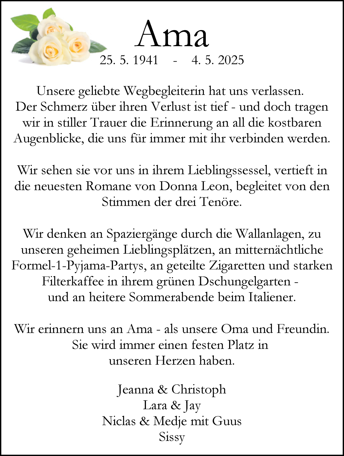 Traueranzeige von Ingrid Brzezinski von WESER-KURIER