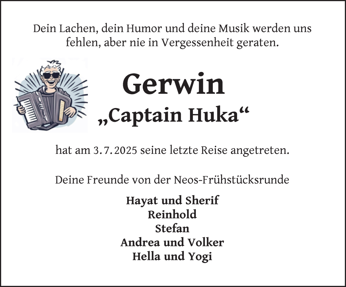 Traueranzeige von Gerwin Zühlke von Wuemme Zeitung