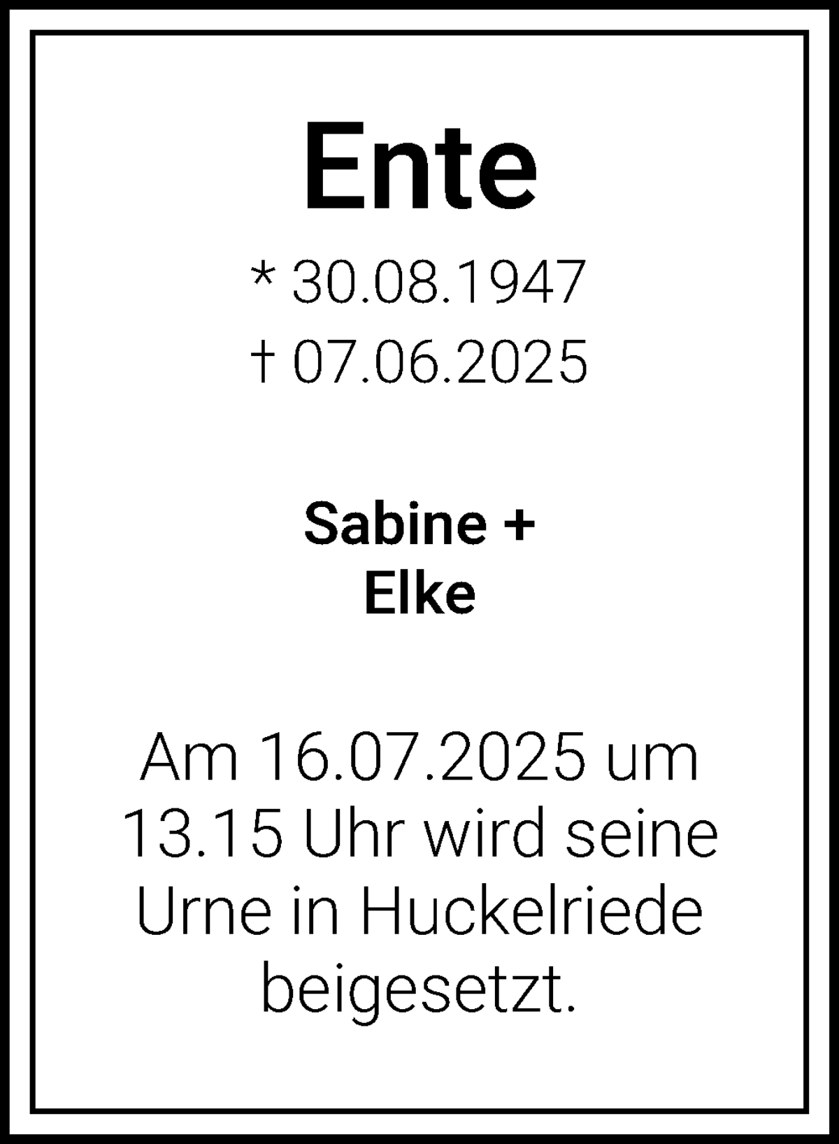 Traueranzeige von Peter Marshall von WESER-KURIER