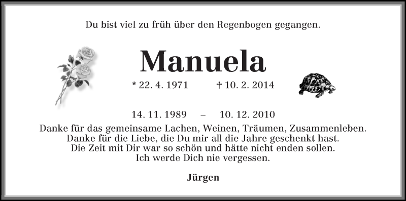 Traueranzeige von Manuela Seghairia von WESER-KURIER